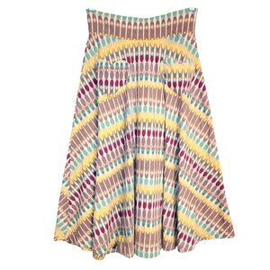 Effie's Heart Printed Heart Pocket Cotton A-Line Midi Skirt